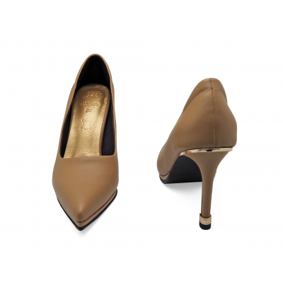 Women Courts High Heel HSC-89 Beige Nappa