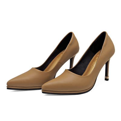 Women Courts High Heel HSC-89 Beige Nappa