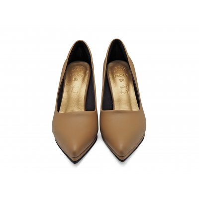 Women Courts High Heel HSC-89 Beige Nappa