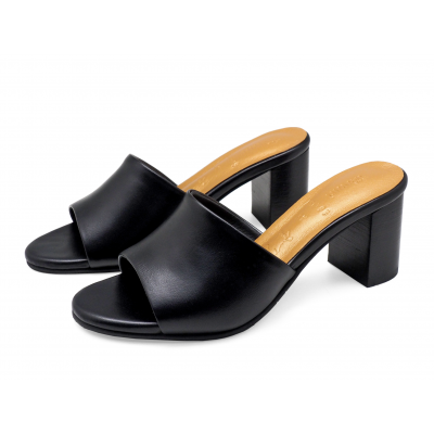 รองเท้าแตะ HSC-95 หนังนิ่มดำ