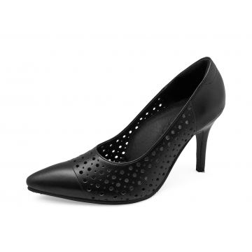 Women Courts High Heel HSV-26 Black Nappa