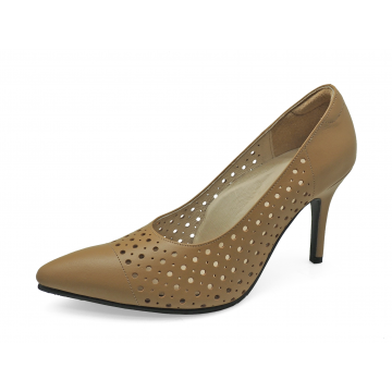 Women Courts High Heel HSV-26 Cream Nappa