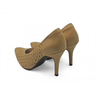 Women Courts High Heel HSV-26 Cream Nappa