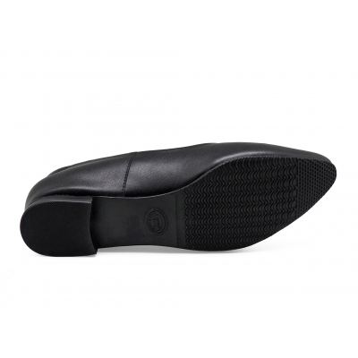 Women Courts Flat LC-30 Black Nappa