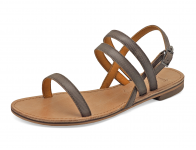 Women Sandals LS-09 Antique Brown Printed Leather