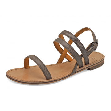 Women Sandals LS-09 Antique Brown Printed Leather