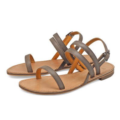 Women Sandals LS-09 Antique Brown Printed Leather