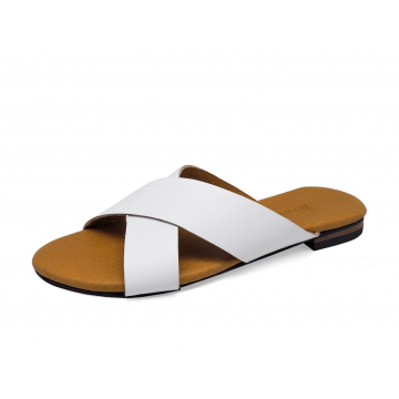 Women Sandals LS-10 White Nappa