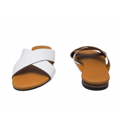 Women Sandals LS-10 White Nappa