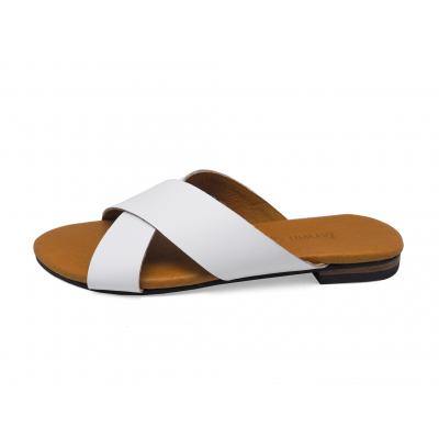 Women Sandals LS-10 White Nappa