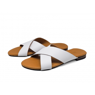 Women Sandals LS-10 White Nappa