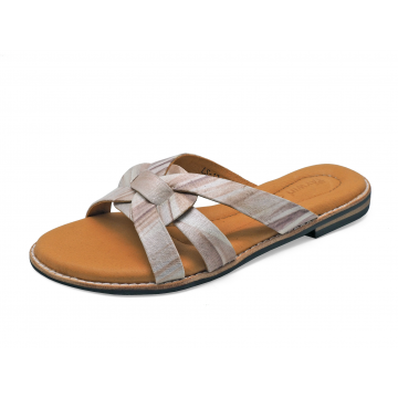 Women Sandals Flat LS-12 Imported Brown Printed PU