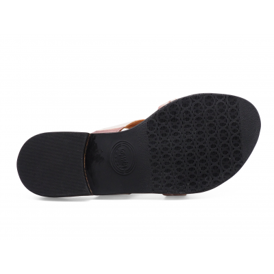 Women Sandals Flat LS-12 Imported Brown Printed PU