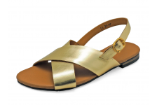 Women Sandals LS-20 Gold Leather