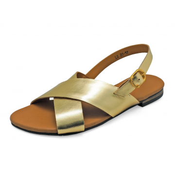 Women Sandals LS-20 Gold Leather