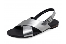 Women Sandals LS-20 Silver Leather