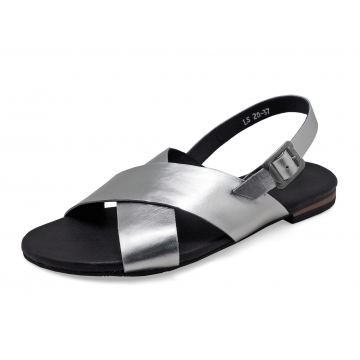 Women Sandals LS-20 Silver Leather