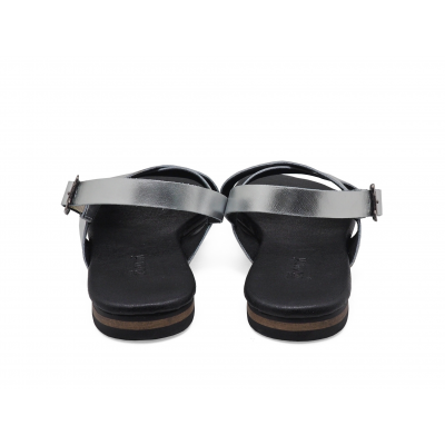 Women Sandals LS-20 Silver Leather