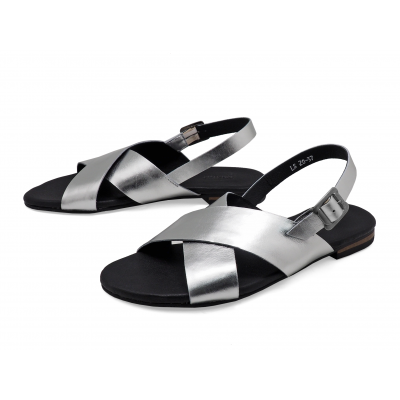Women Sandals LS-20 Silver Leather