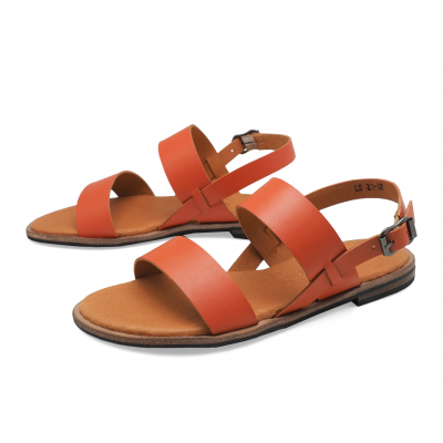 รองเท้าแตะ LS-21 หนังนิ่มส้ม