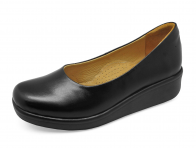 Women Courts Flat SB-05 Black Nappa