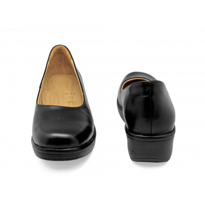 Women Courts Flat SB-05 Black Nappa
