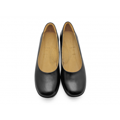 Women Courts Flat SB-05 Black Nappa