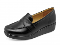 Women Courts Flat SB-06 Black Nappa