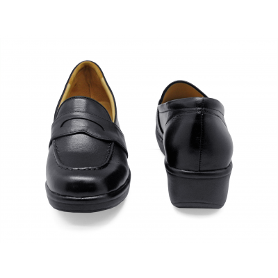 Women Courts Flat SB-06 Black Nappa