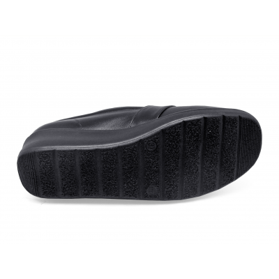 Women Courts Flat SB-06 Black Nappa