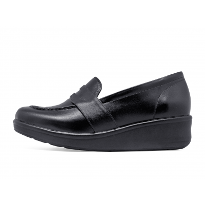 Women Courts Flat SB-06 Black Nappa
