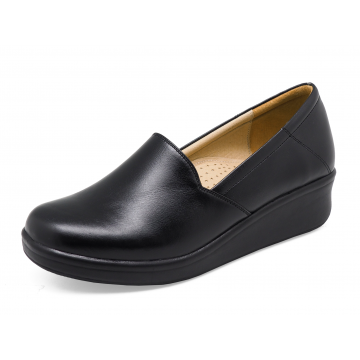 Women Courts Flat SB-07 Black Nappa