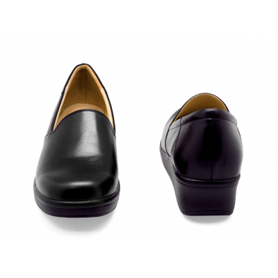 Women Courts Flat SB-07 Black Nappa