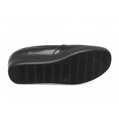 Women Courts Flat SB-07 Black Nappa