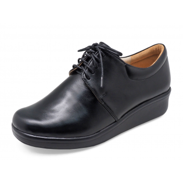 Women Courts Flat SB-08 Black Nappa