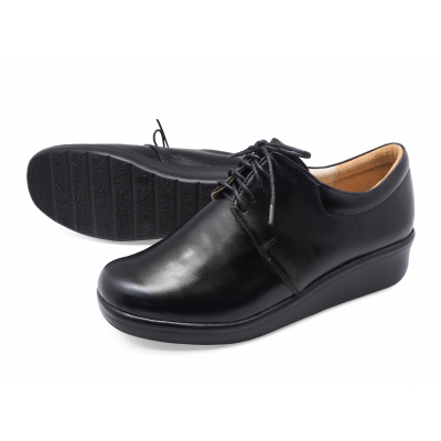 Women Courts Flat SB-08 Black Nappa