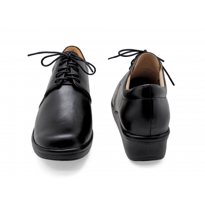 Women Courts Flat SB-08 Black Nappa