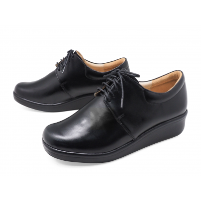 Women Courts Flat SB-08 Black Nappa