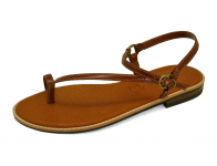 Women Sandals Flat SC-12 Tan Antique Leather