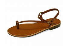 Women Sandals Flat SC-12 Tan Antique Leather