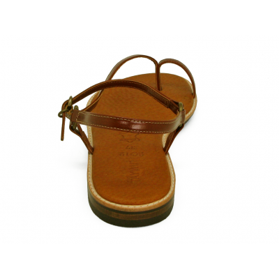 Women Sandals Flat SC-12 Tan Antique Leather