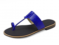 Women Sandals Flat SC-47 Blue Snake Skin