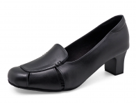 Women Courts Middle Heel SC-71 Black Nappa