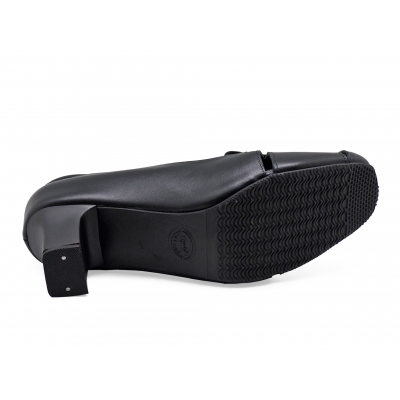 Women Courts Middle Heel SC-71 Black Nappa