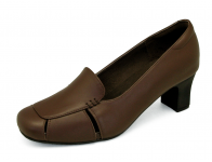 Women Courts Middle Heel SC-71 Brown Nappa