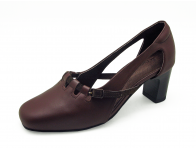 Women Courts Middle Heel SC-72 Brown Nappa-Brown Suede