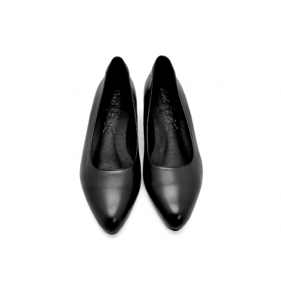 Women Courts Middle Heel SC-76 Black Nappa