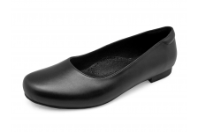 Women Courts Flat SC-77 Black Nappa