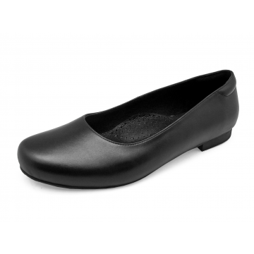 Women Courts Flat SC-77 Black Nappa