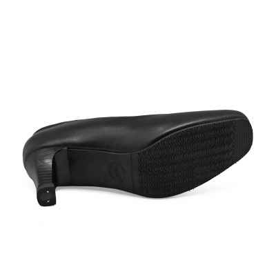 Women Courts Middle Heel SC-80 Black Nappa